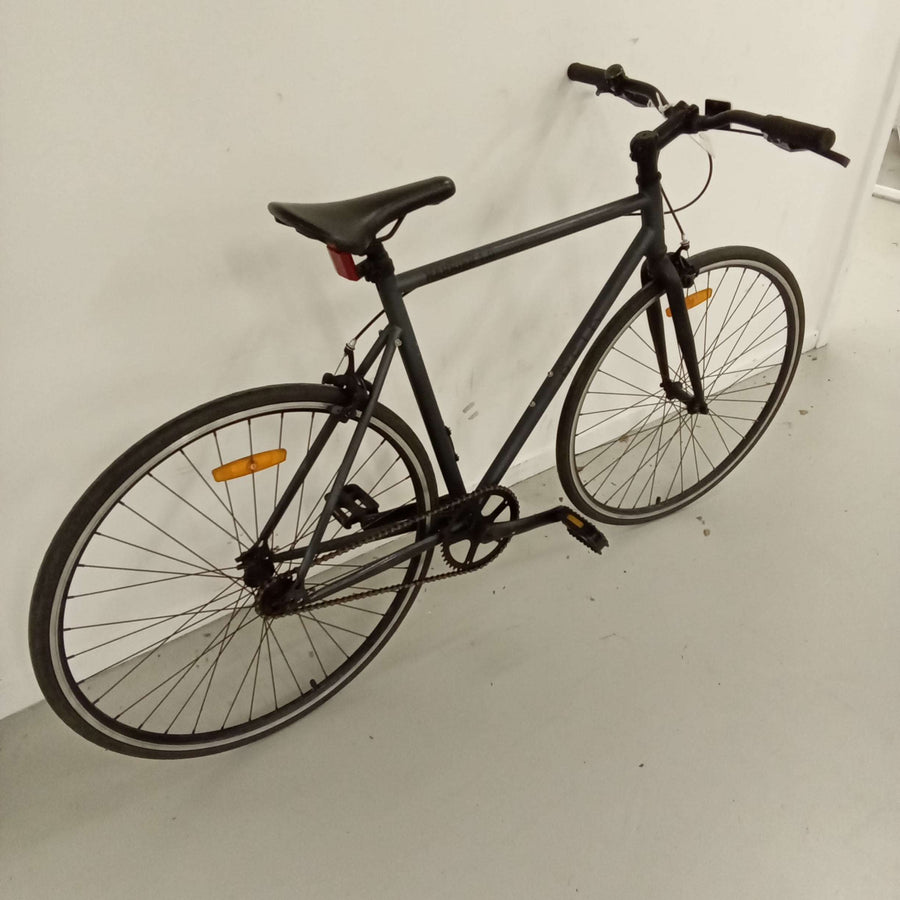 934 - 52cm Black, Flat Bar Commuter, Bike