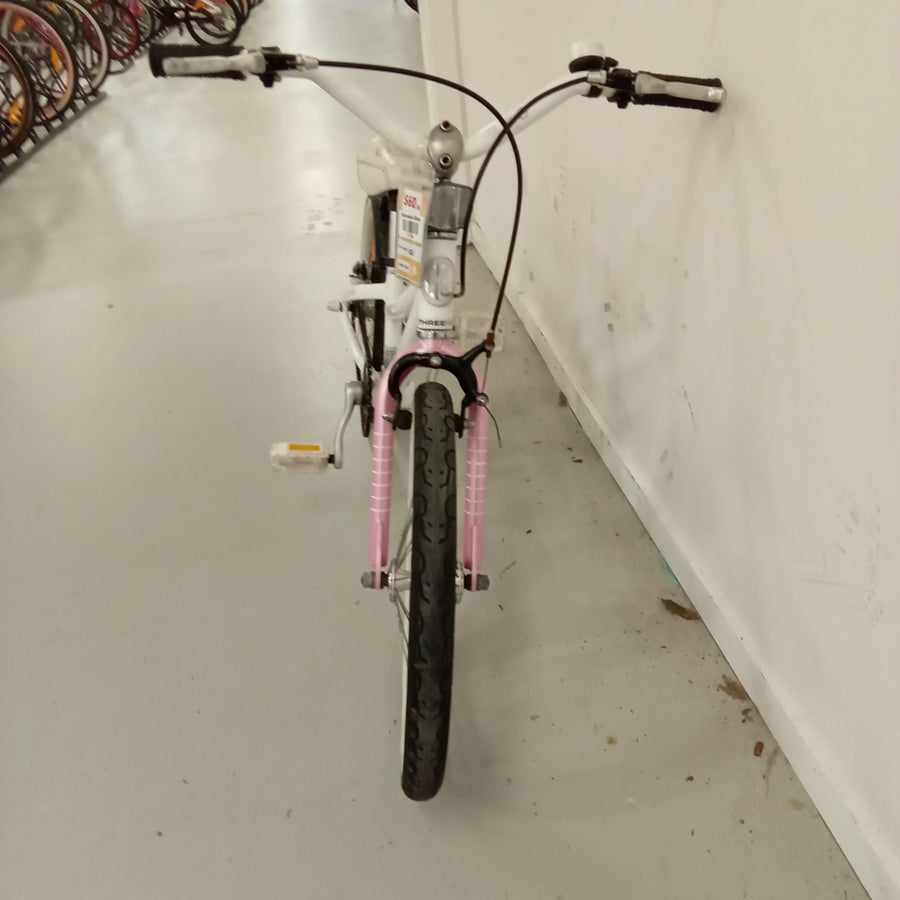 1023 - 18" White,
Pink, Kids, Bike