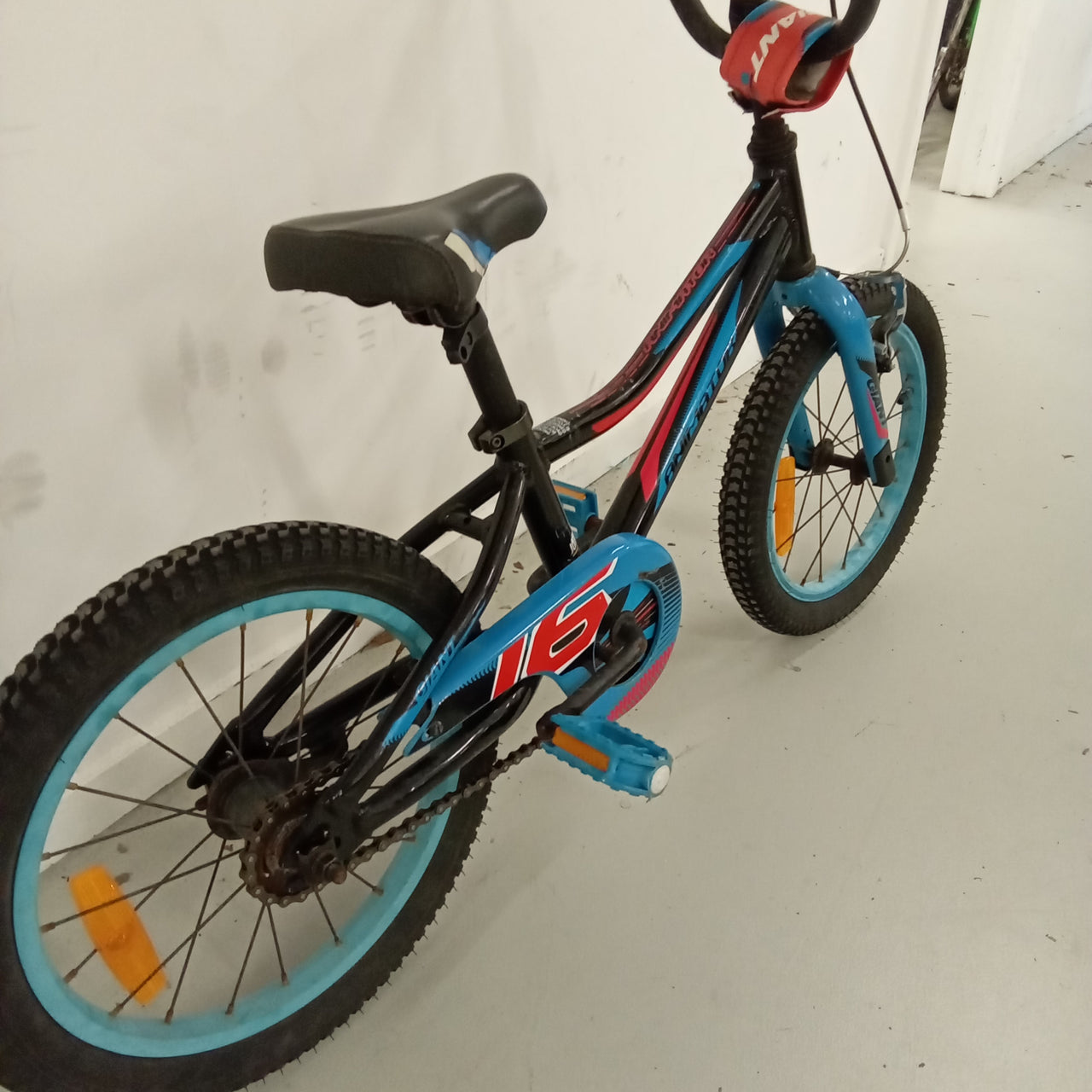 1024 - 16" Black,
Blue, Kids, Bike
