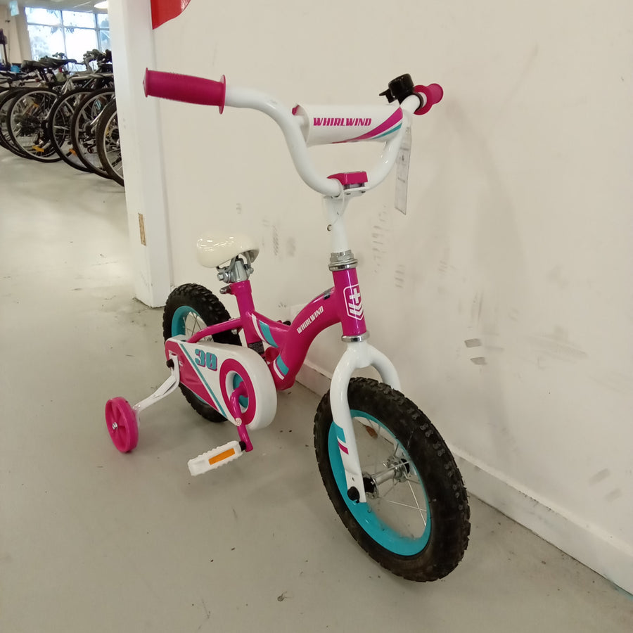 1056 - 12" White,
Pink, Kids, Bike