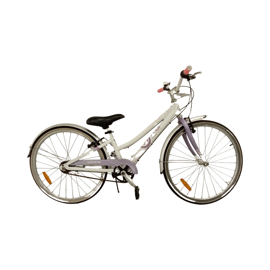 918 - 24" White,
Purple, Kids, Bike