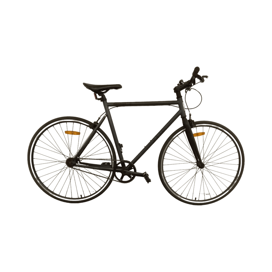 934 - 52cm Black, Flat Bar Commuter, Bike