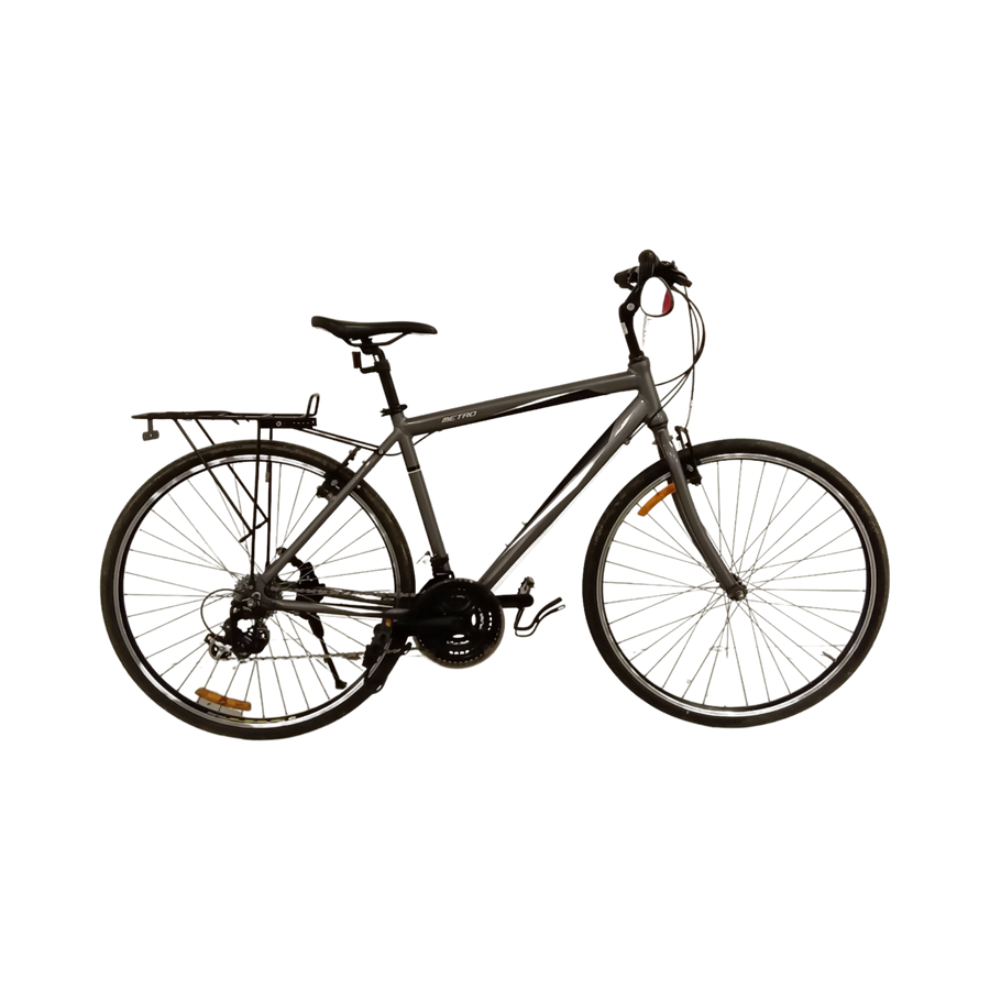 975 - 50cm Blue,
White, Flat Bar Commuter, Bike