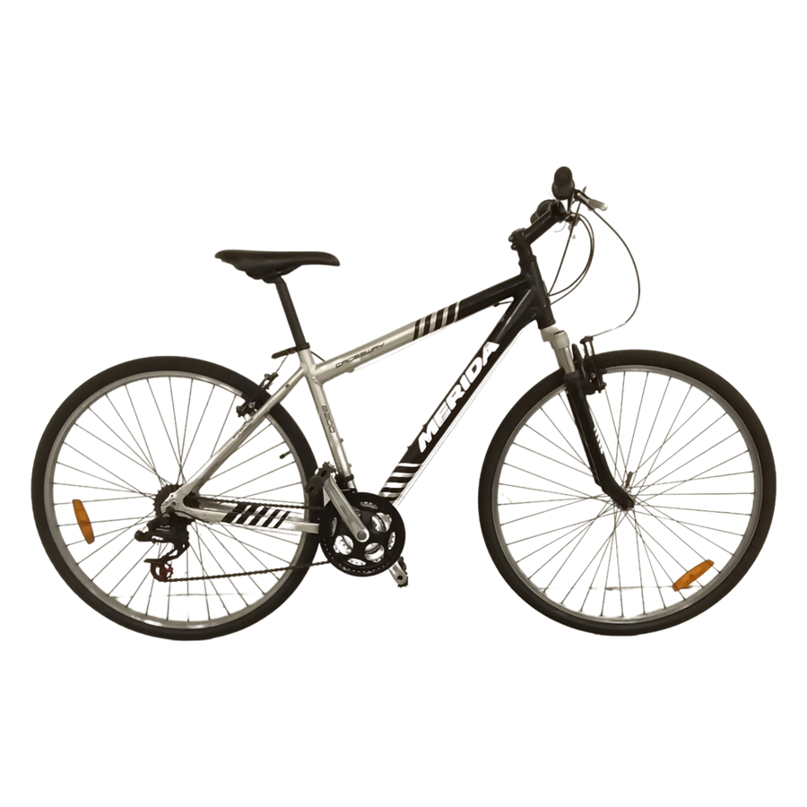 1012 - 46cm Black,
Silver, Hybrid Commuter, Bike