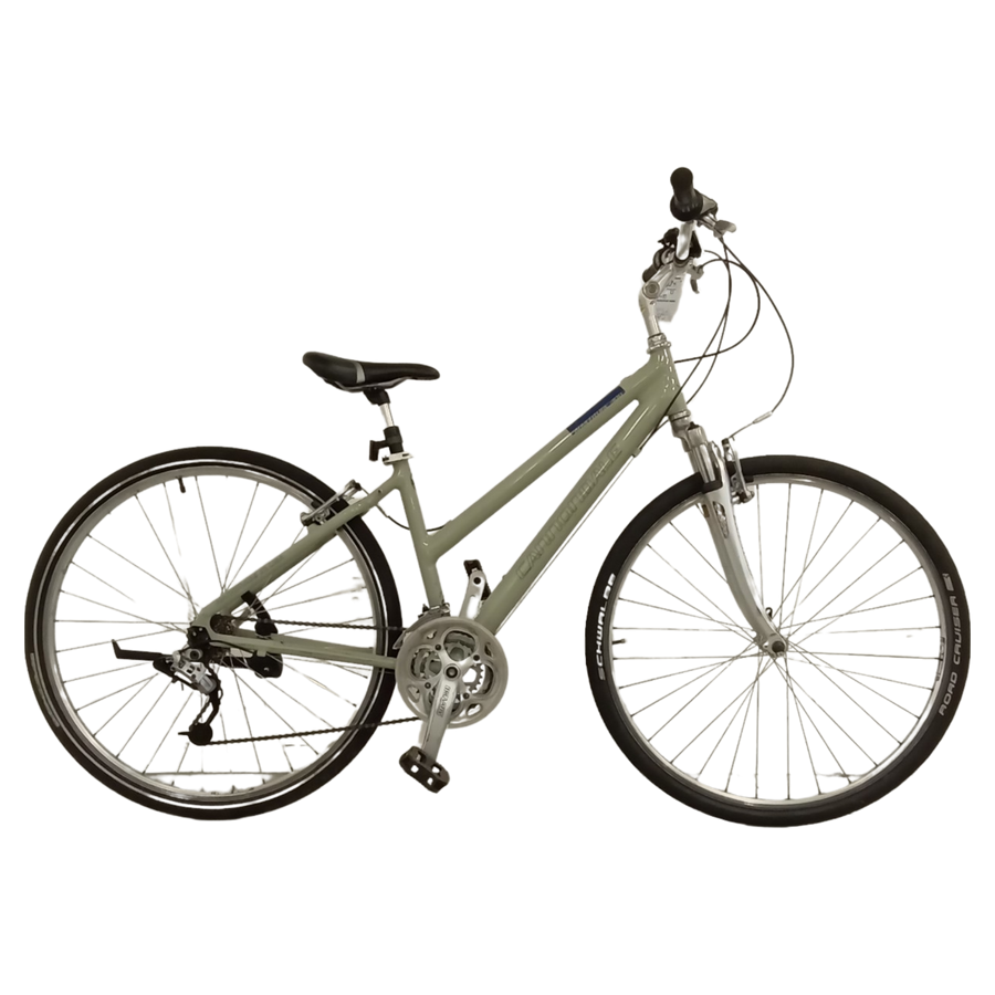 1045 - Grey/green Hybrid Commuter, Bike