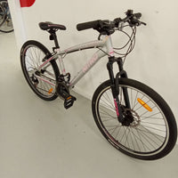 Thumbnail for Adult - 38cm Mountain Bike with Stand, Pink-Silver