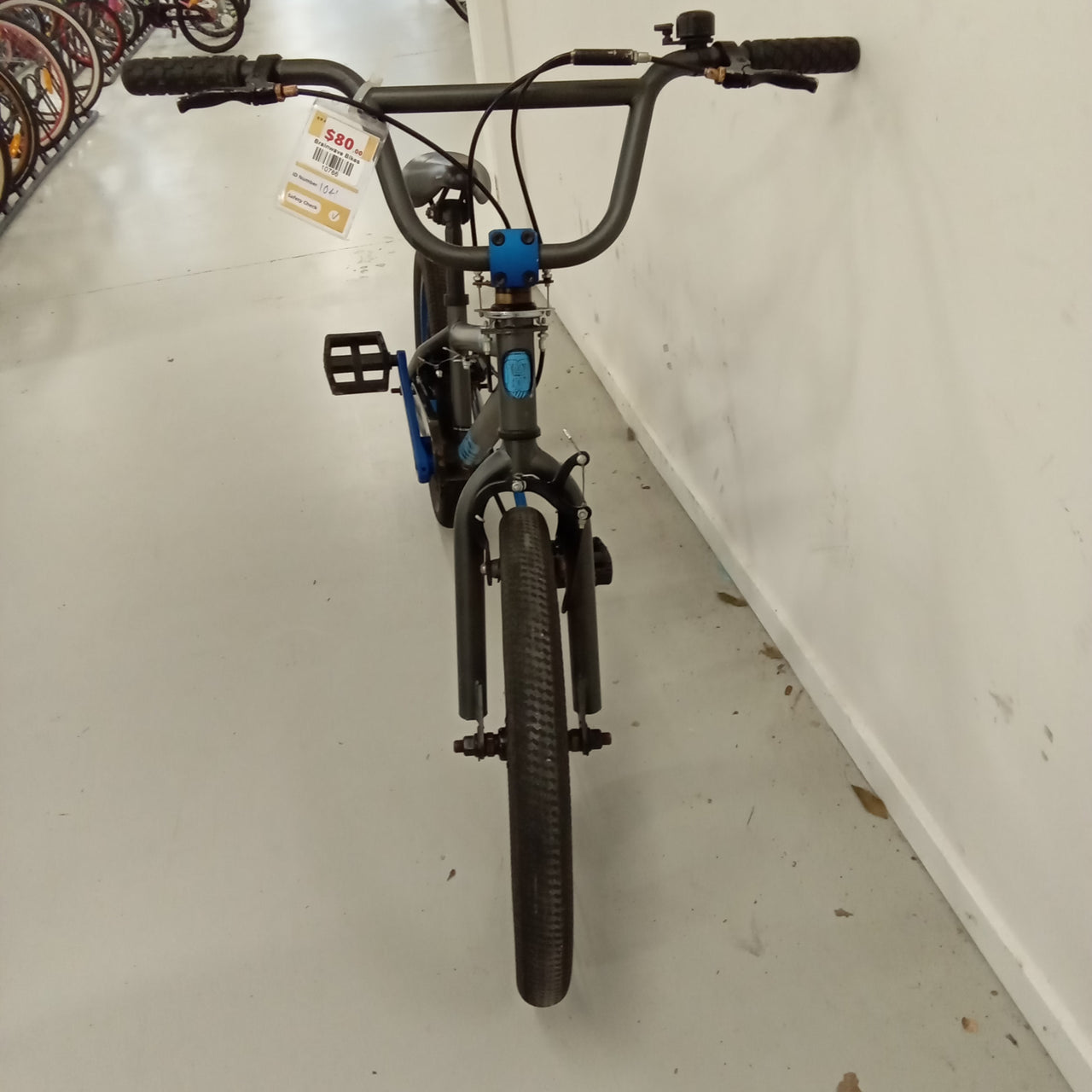 1041 - 20" Black,
Blue, BMX, Bike