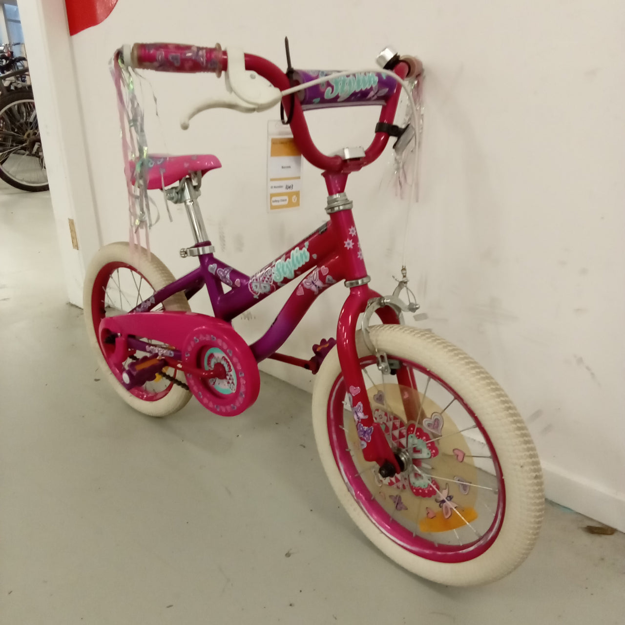 1043 - 16" Pink,
Purple, Kids, Bike