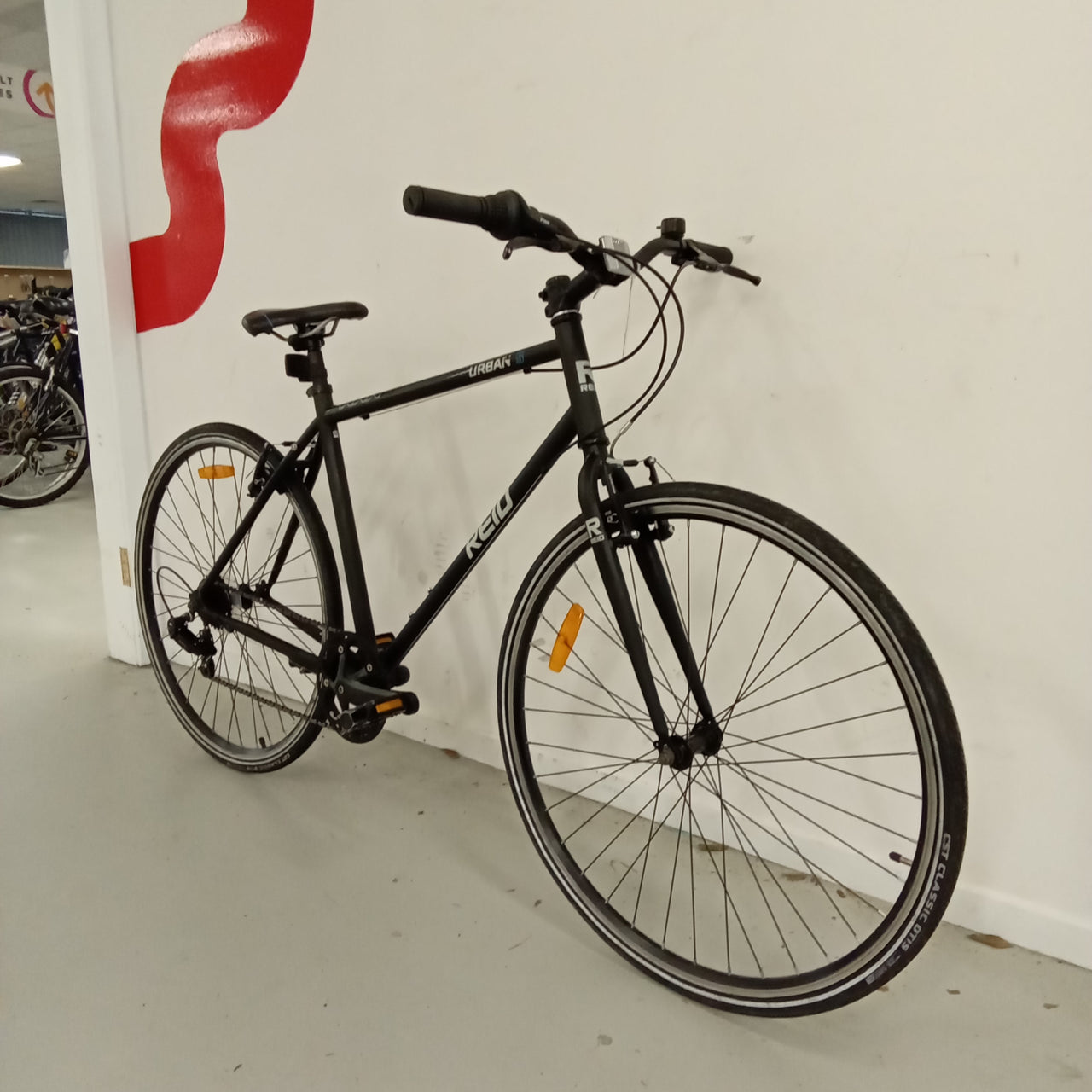 1070 - 50cm Black, Flat Bar Commuter, Bike