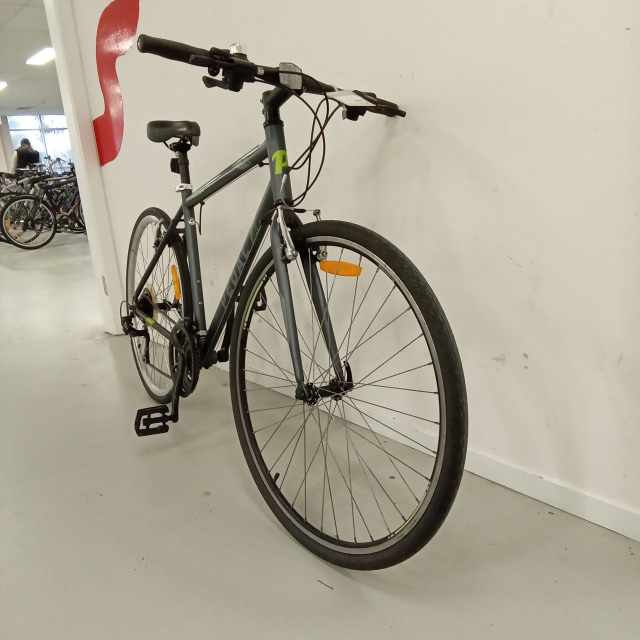 1114 - 50cm Grey Flat Bar Commuter, Bike