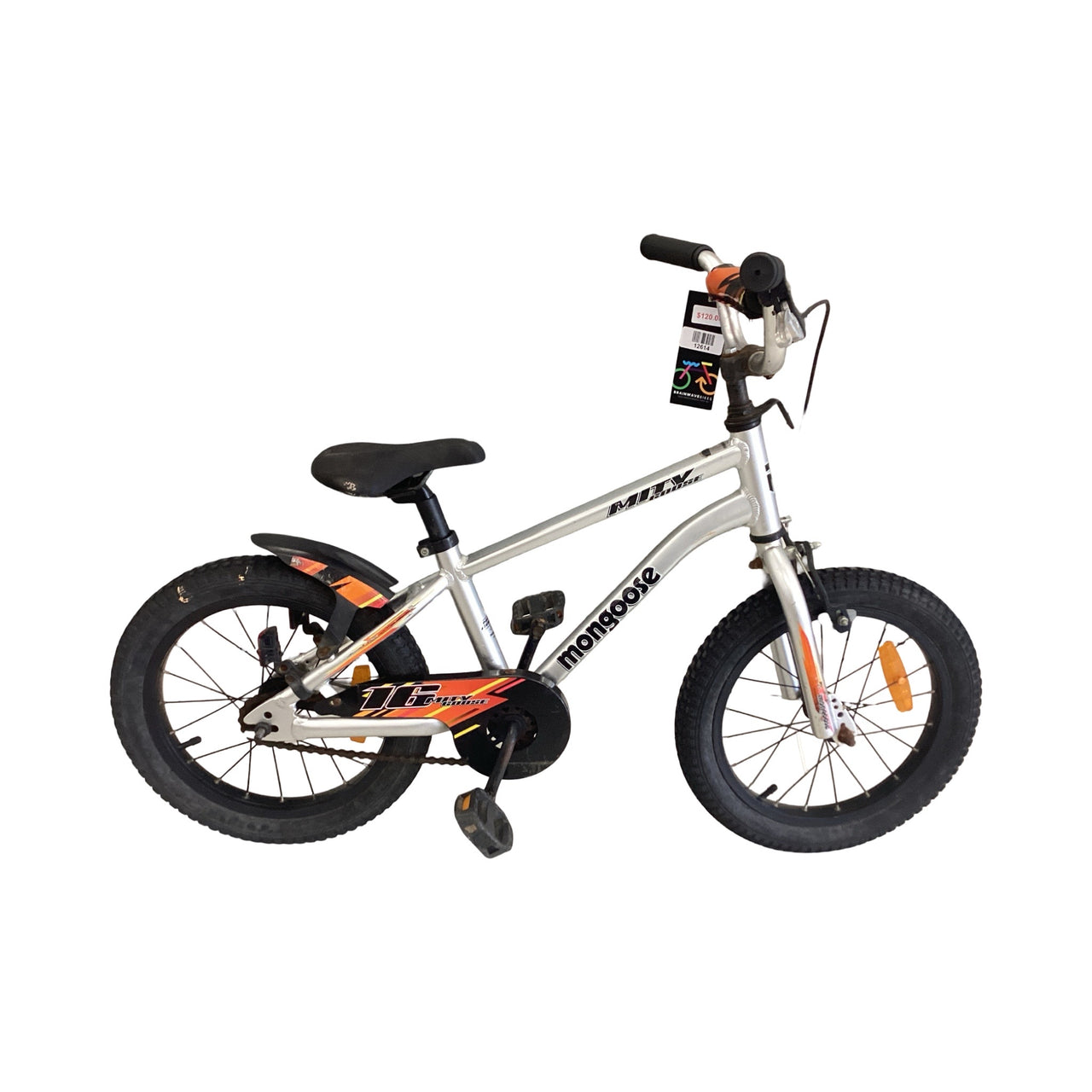 Mongoose Mitygoose Bike - 16"  - Kids, Colour: Black, Silver
