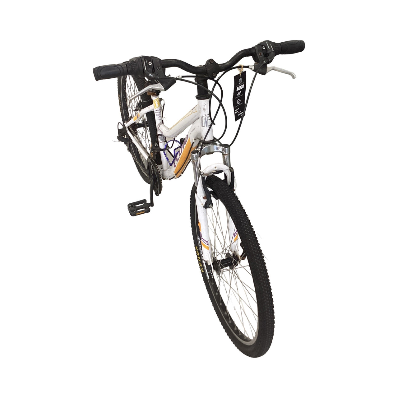 Fluid Express Bike -  38cm - Mountain Bike, Colour: White, Purple, Yellow