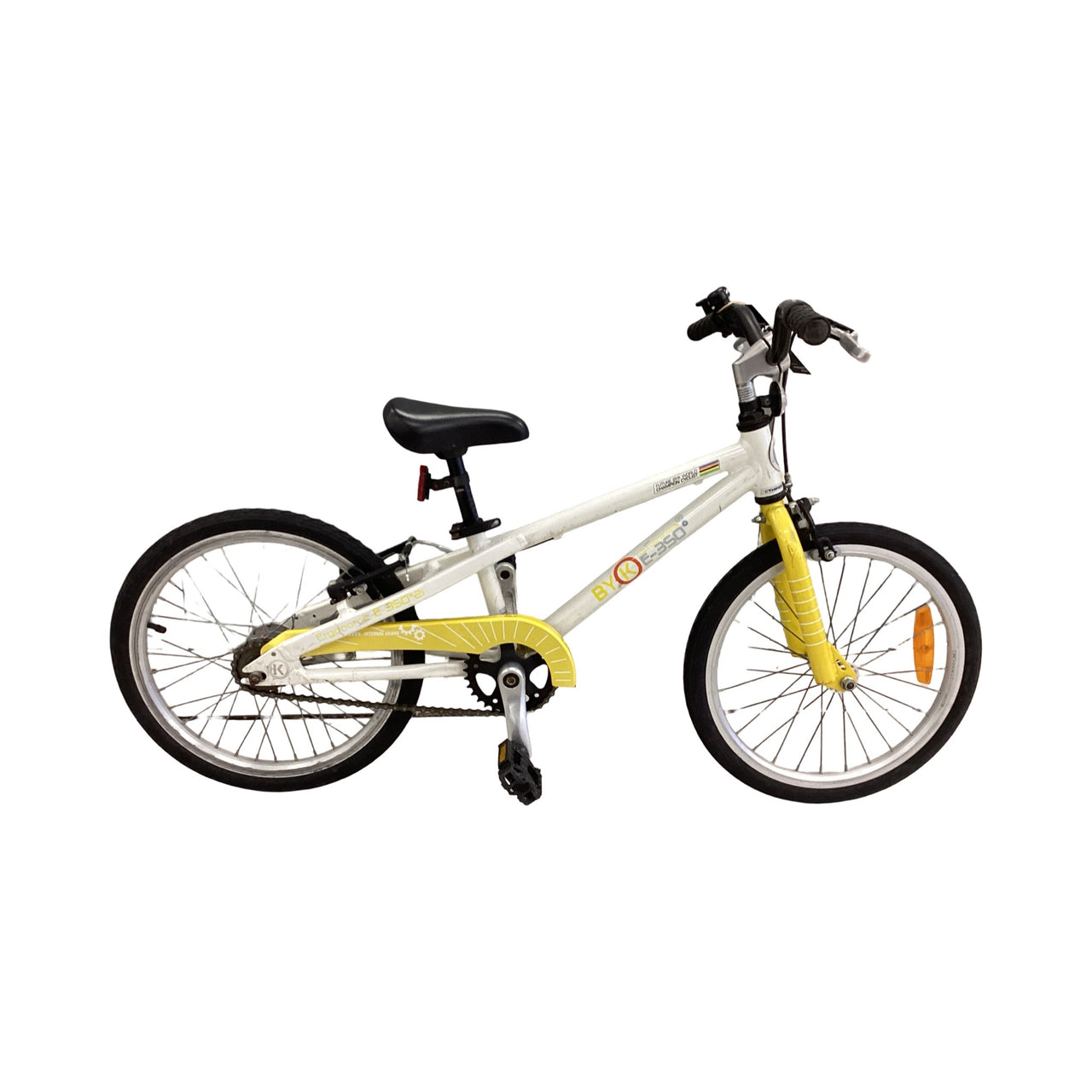 Byk E 350 Bike - 18"  - Kids, Colour: White, Yellow
