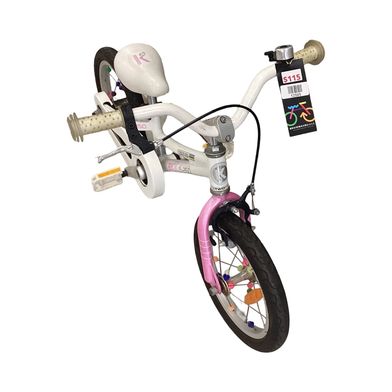 Byk E250 Bike - 14"  - Kids, Colour: White, Pink