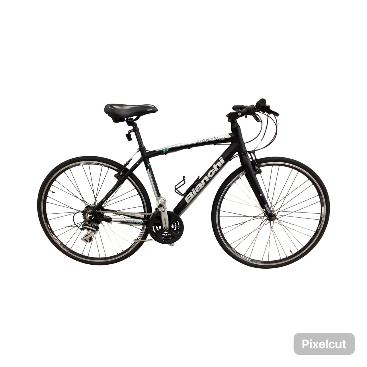 Buanchi Camaleonte Sport Bike -  48cm - Flat Bar Commuter, Colour: Black, Silver