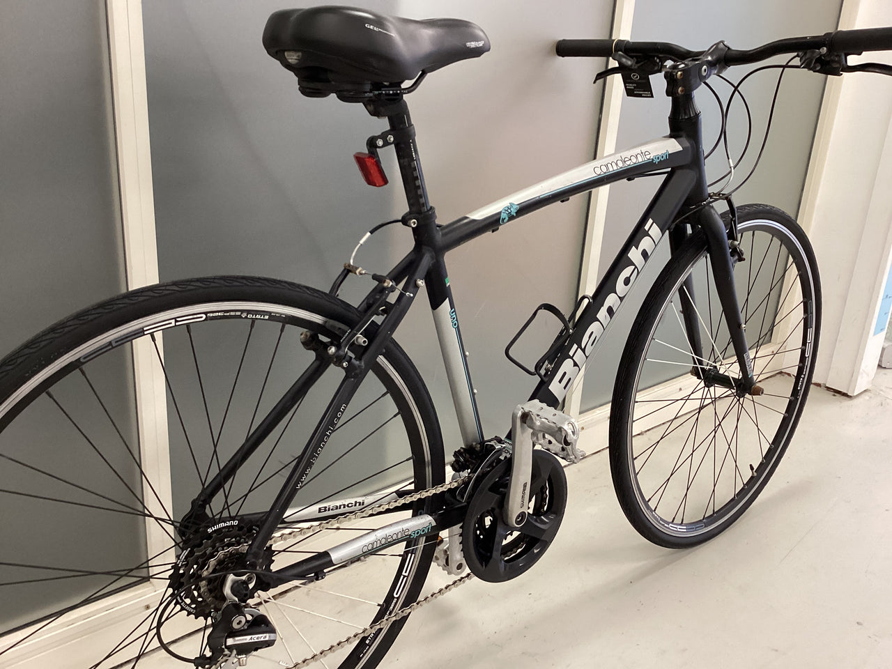 Buanchi Camaleonte Sport Bike -  48cm - Flat Bar Commuter, Colour: Black, Silver