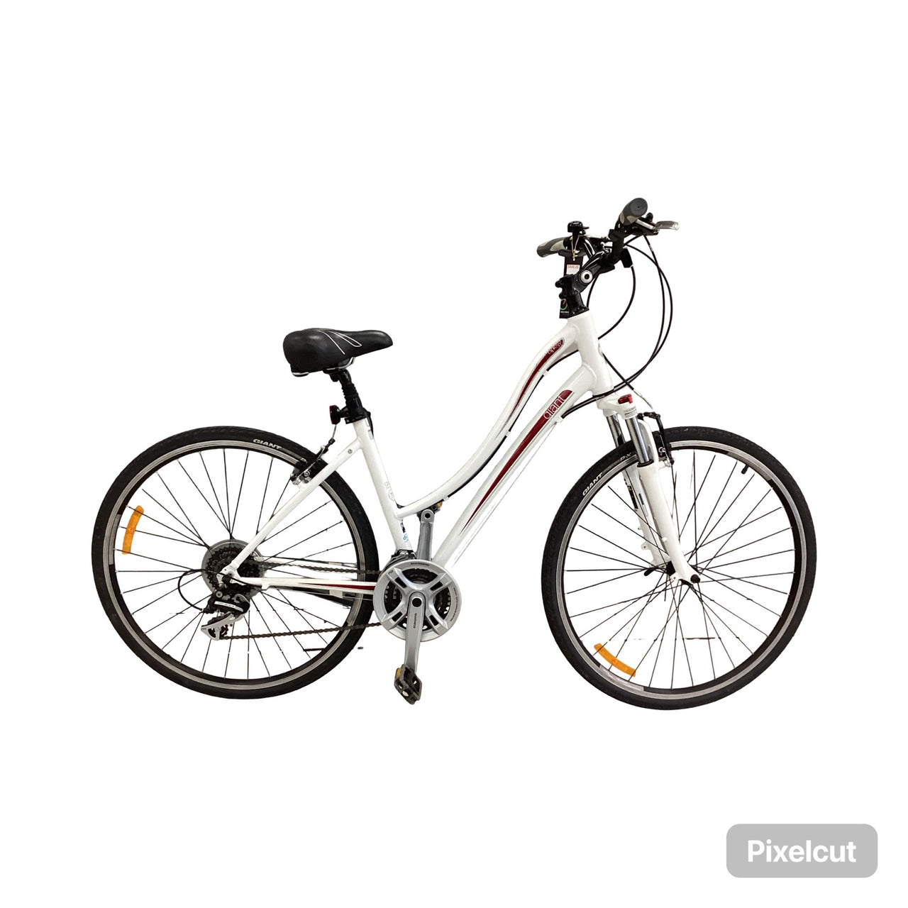 Giant Cypress Bike -  40cm - Hybrid Commuter, Colour: White, Red