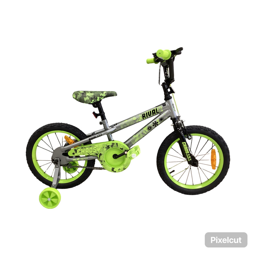Rival Chaos Bike - 16"  - Kids, Colour: Green, Grey