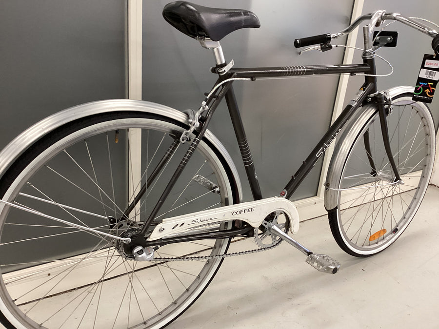 Schwinn Coffee Bike -  50cm - Flat Bar Commuter, Colour: Black, Silver