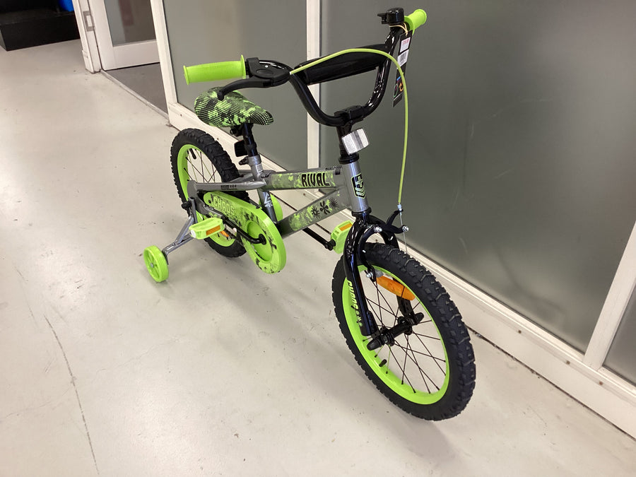 Kmart Rival Bike - 16"  - Kids, Colour: Green, Grey