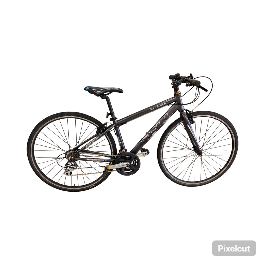 Cell City Slicker Bike -  38cm - Flat Bar Commuter, Colour: Grey