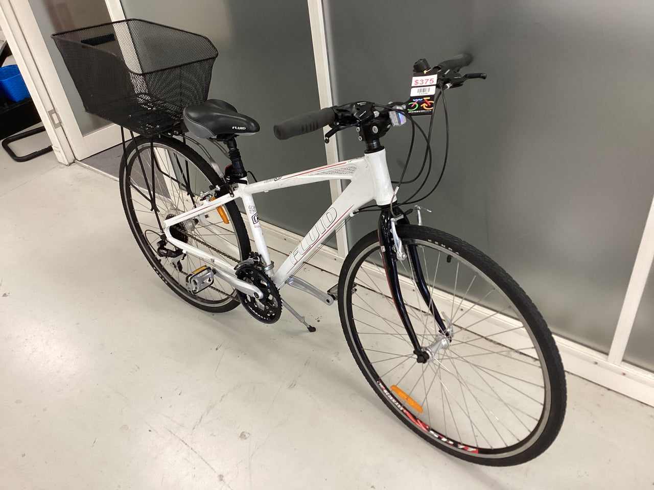 Fluid Femme Bike -  38cm - Flat Bar Commuter, Colour: White