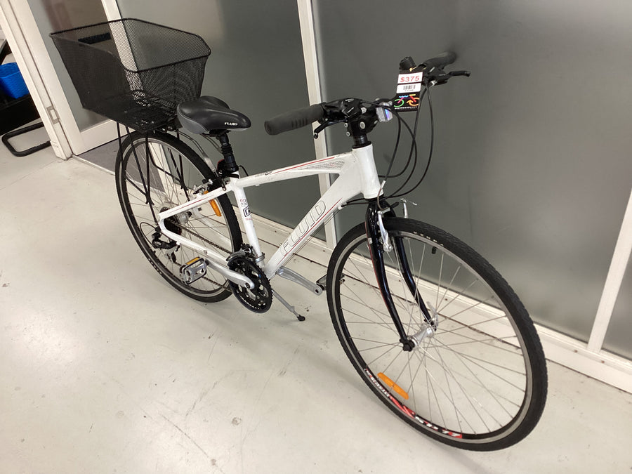 Fluid Femme Bike -  38cm - Flat Bar Commuter, Colour: White