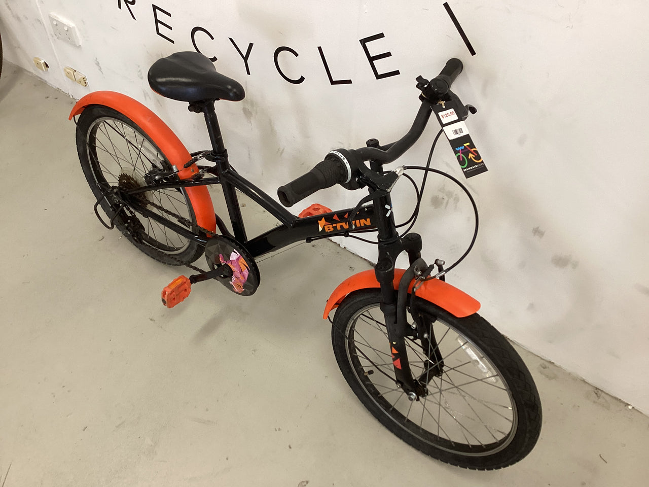 Btwin  Bike - 20"  - Kids, Colour: Black, Orange