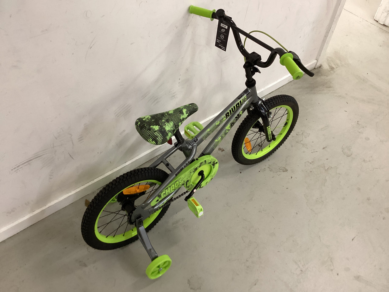 Kmart Rival Bike - 16"  - Kids, Colour: Green, Silver, Black