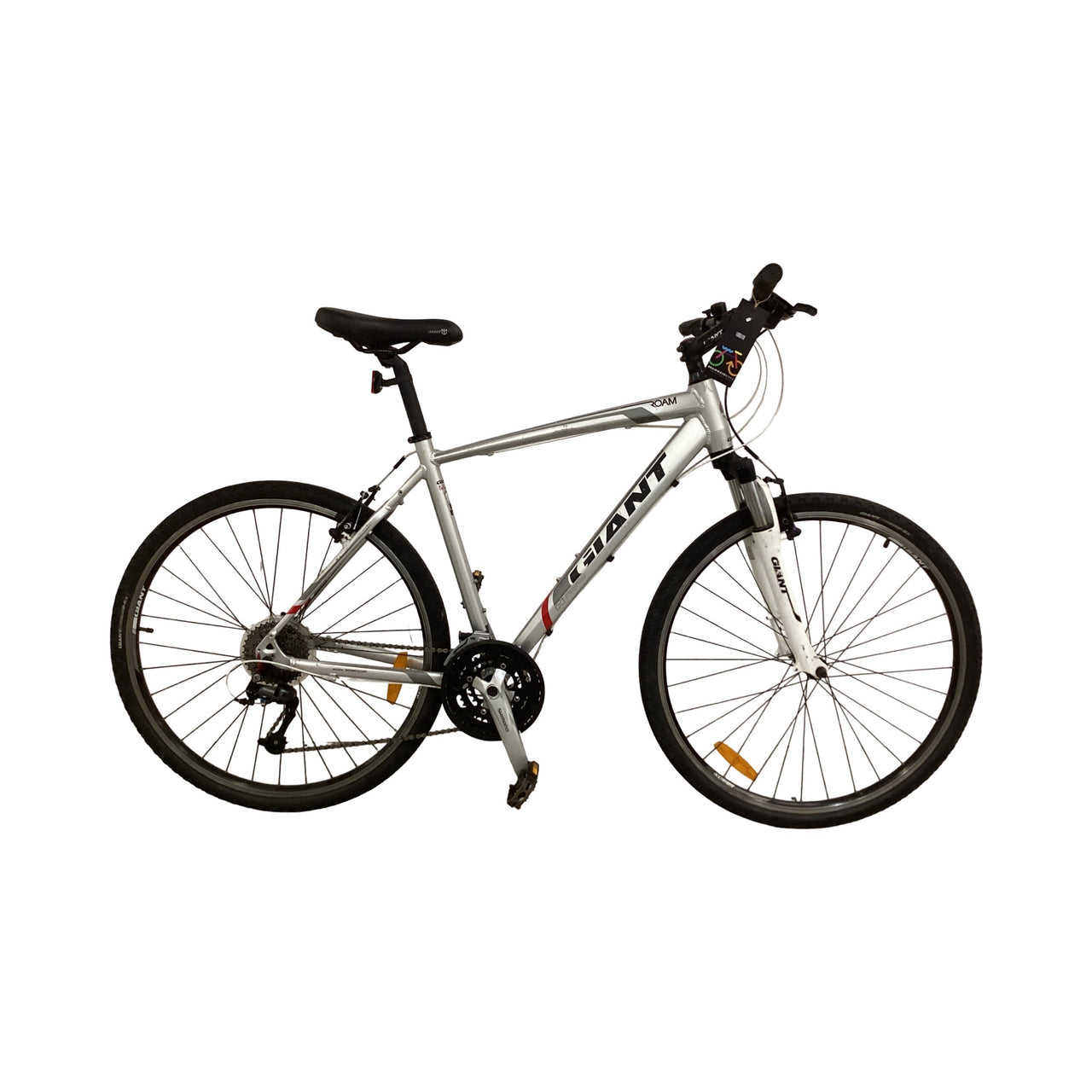 Giant Roam Bike -  56cm - Gravel Bike,
Hybrid Commuter, Colour: Silver, Red