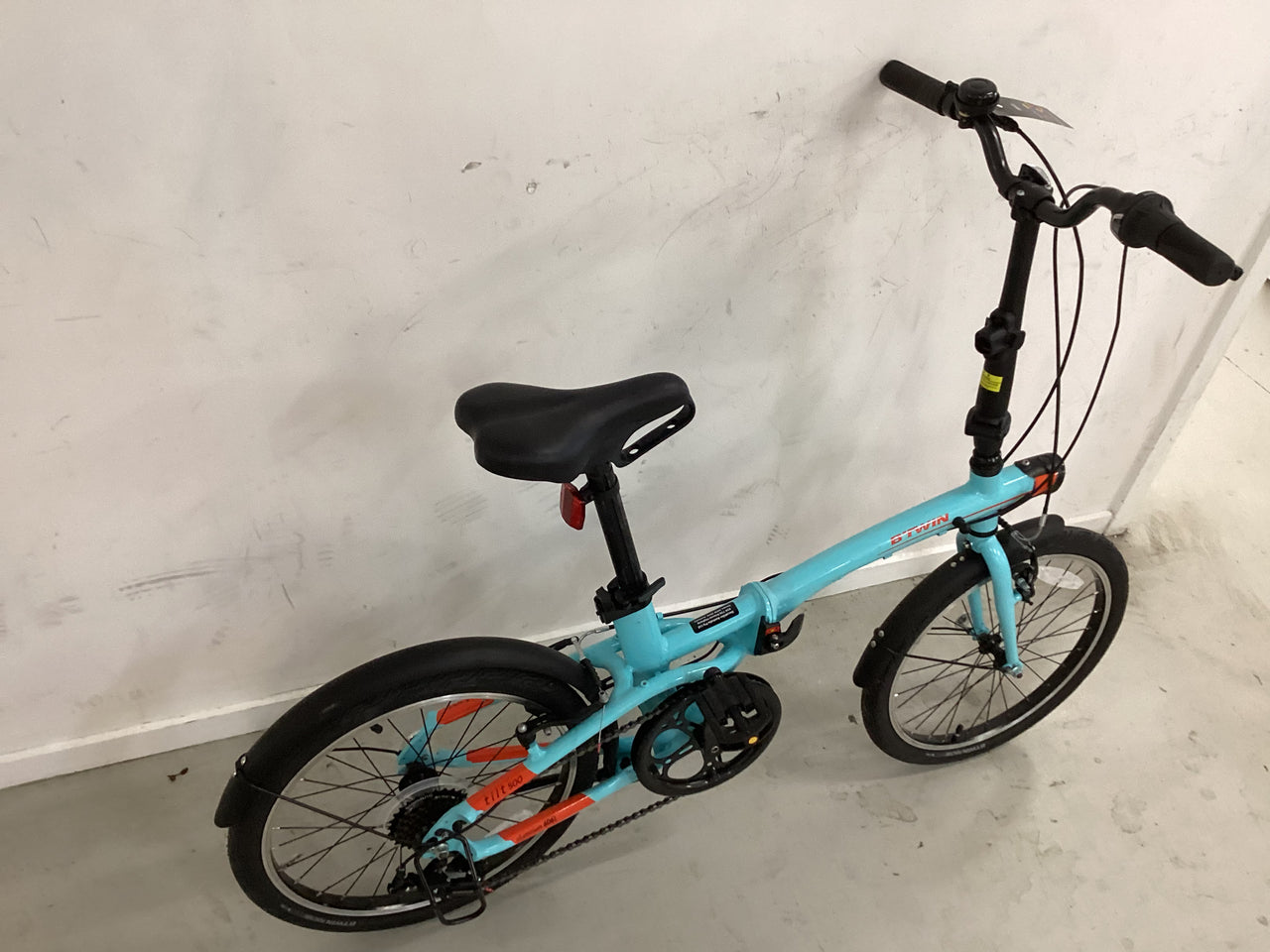 B twin Tilt 500 Bike - 20"  - Folding Commuter, Colour: Blue