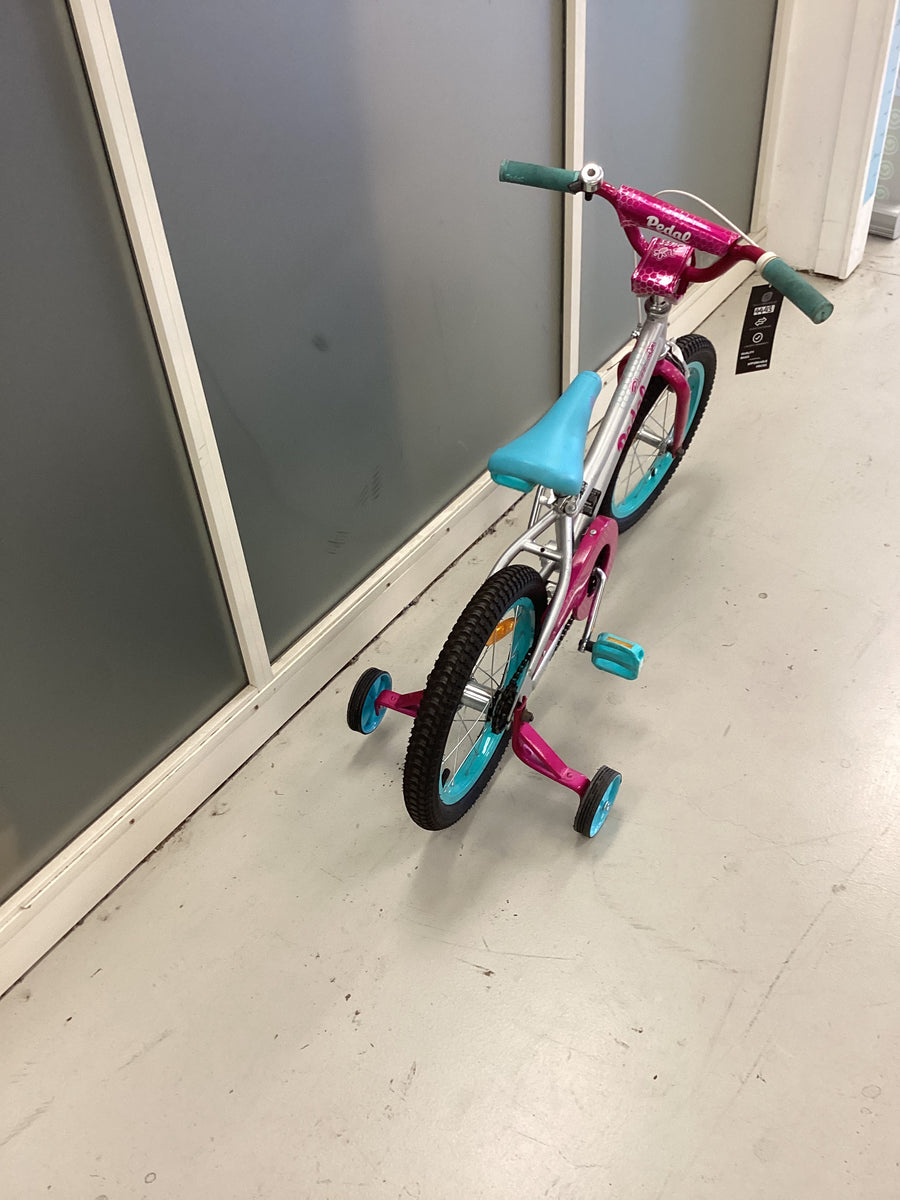 Pedel Buzz Bike - 16"  - Kids, Colour: Blue, Pink, Silver