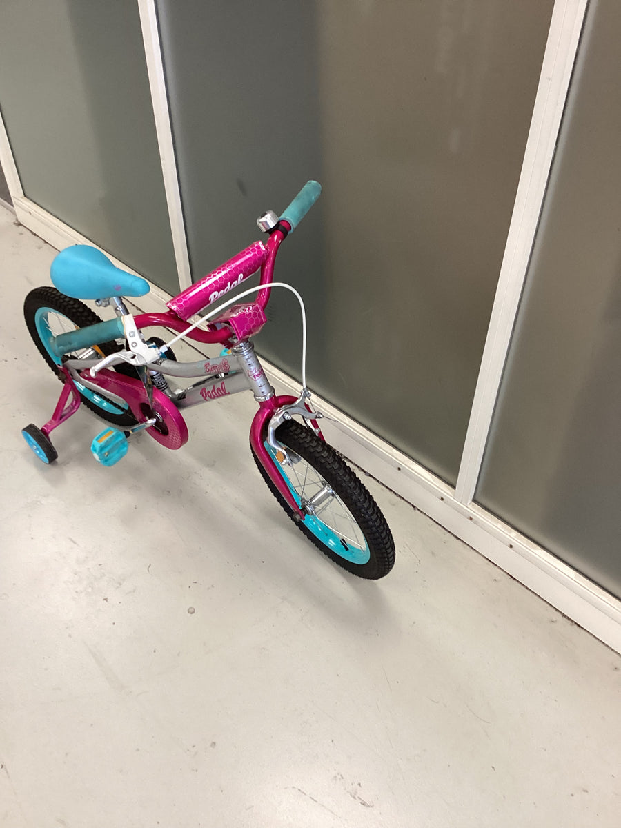 Pedel Buzz Bike - 16"  - Kids, Colour: Blue, Pink, Silver