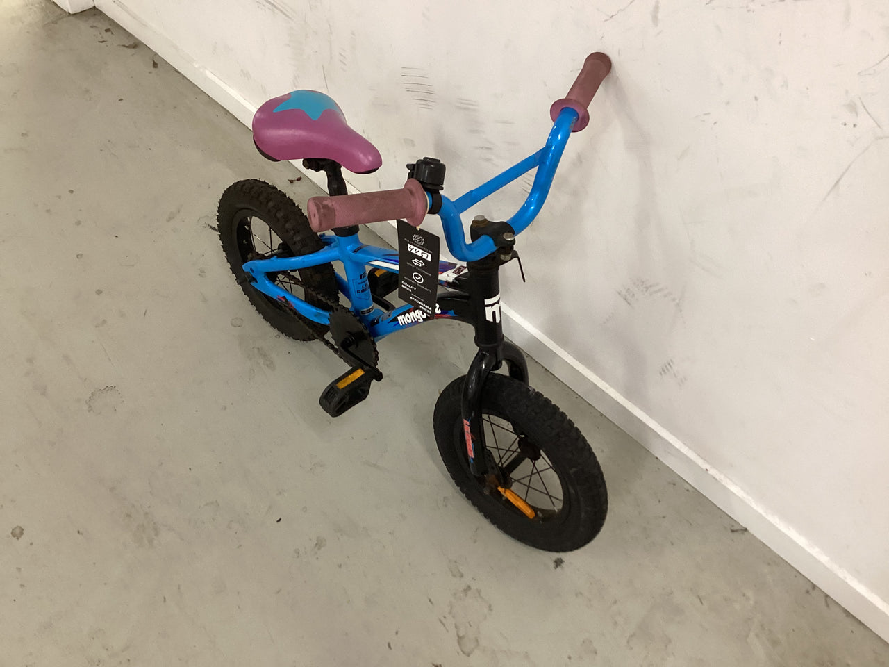 mongoose Lil goose Bike - 12"  - Kids, Colour: Black, Blue