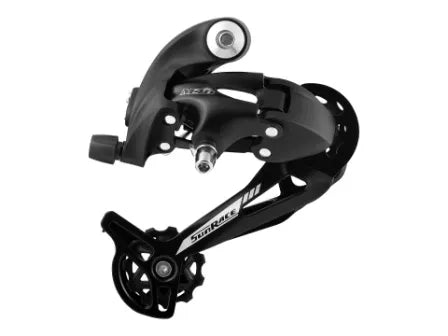 REAR DERAILLEUR - 7/8 Speed, Long Cage for 11-34T Cassette, with Bracket/hanger, for MTB, Mega Pulley, BLACK