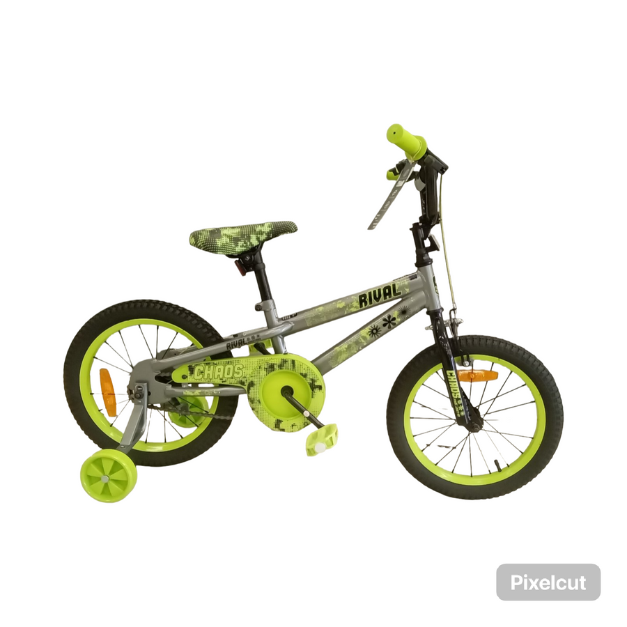 kmart rival Bike - 16"  - Kids, Colour: Green, Grey