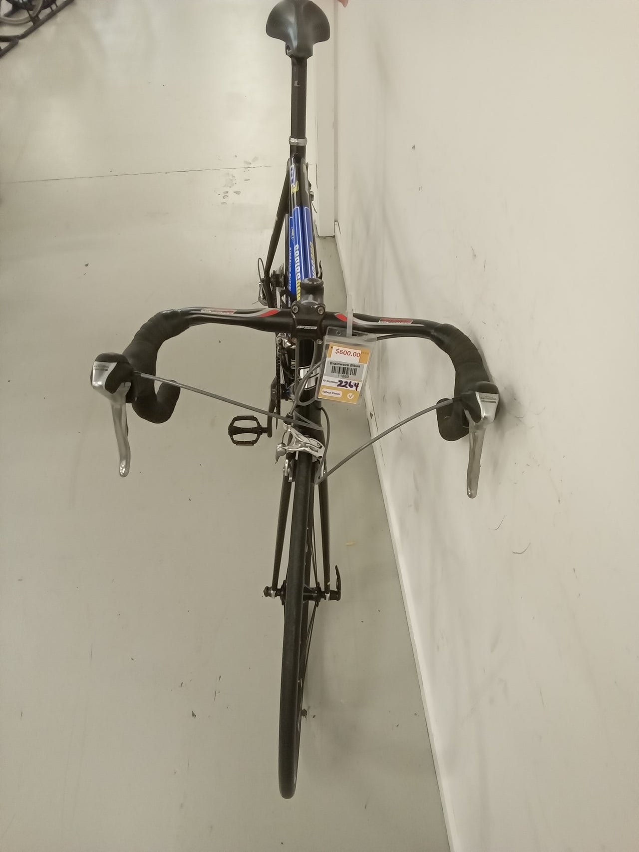 2264 - 58cm Black,
Blue, Road Bike, Bike