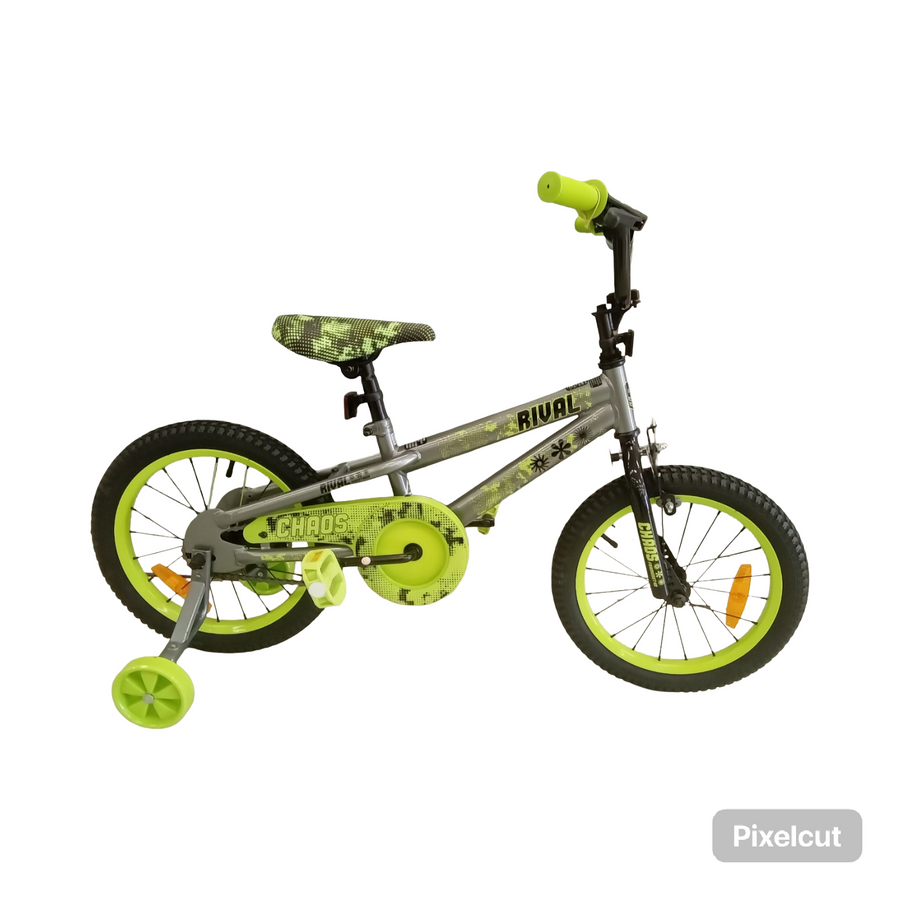 Kmart Rival Bike - 16"  - Kids, Colour: Green, Grey