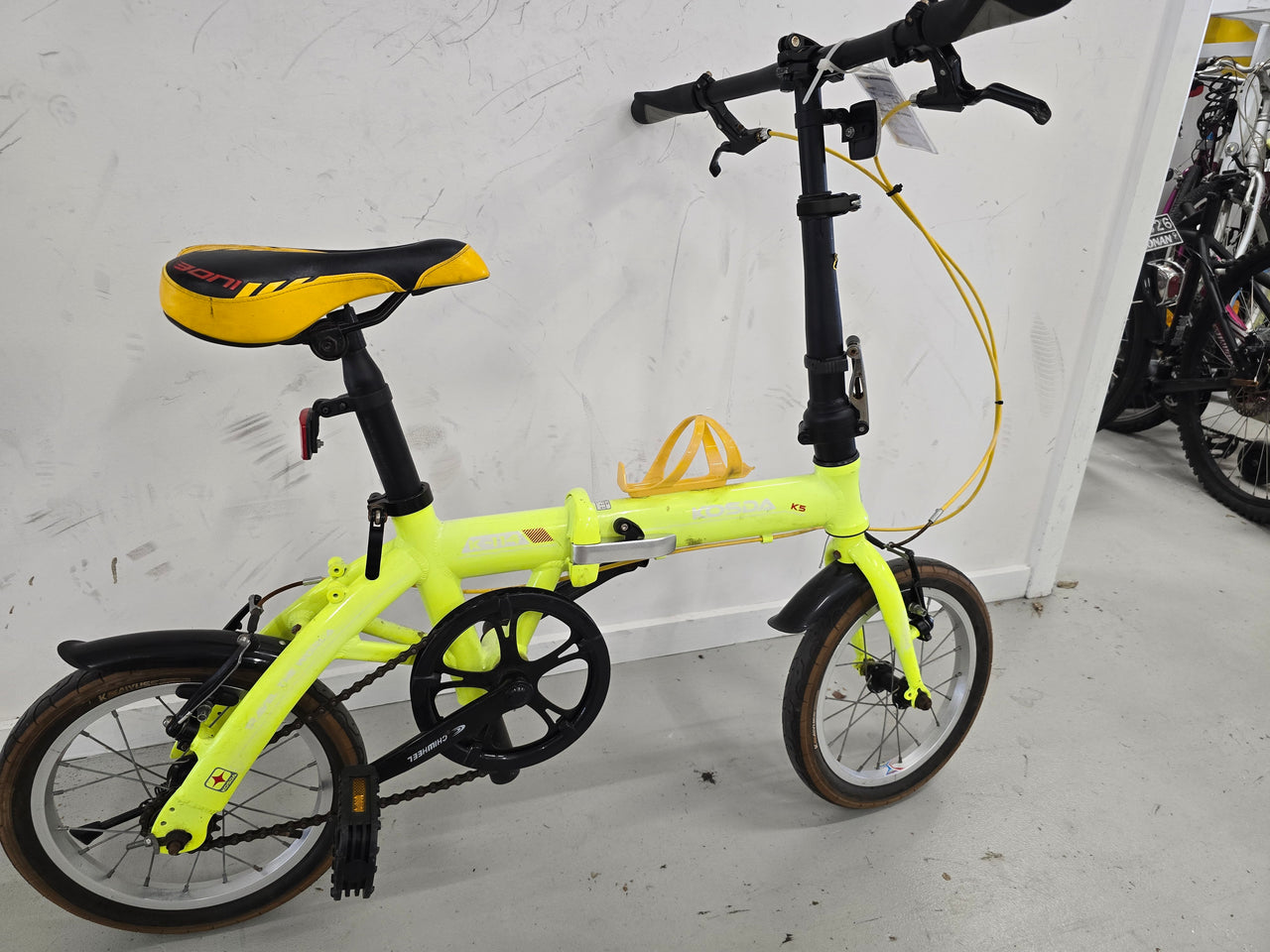 Kosda  Bike - 14"  - Folding Commuter, Colour: Yellow