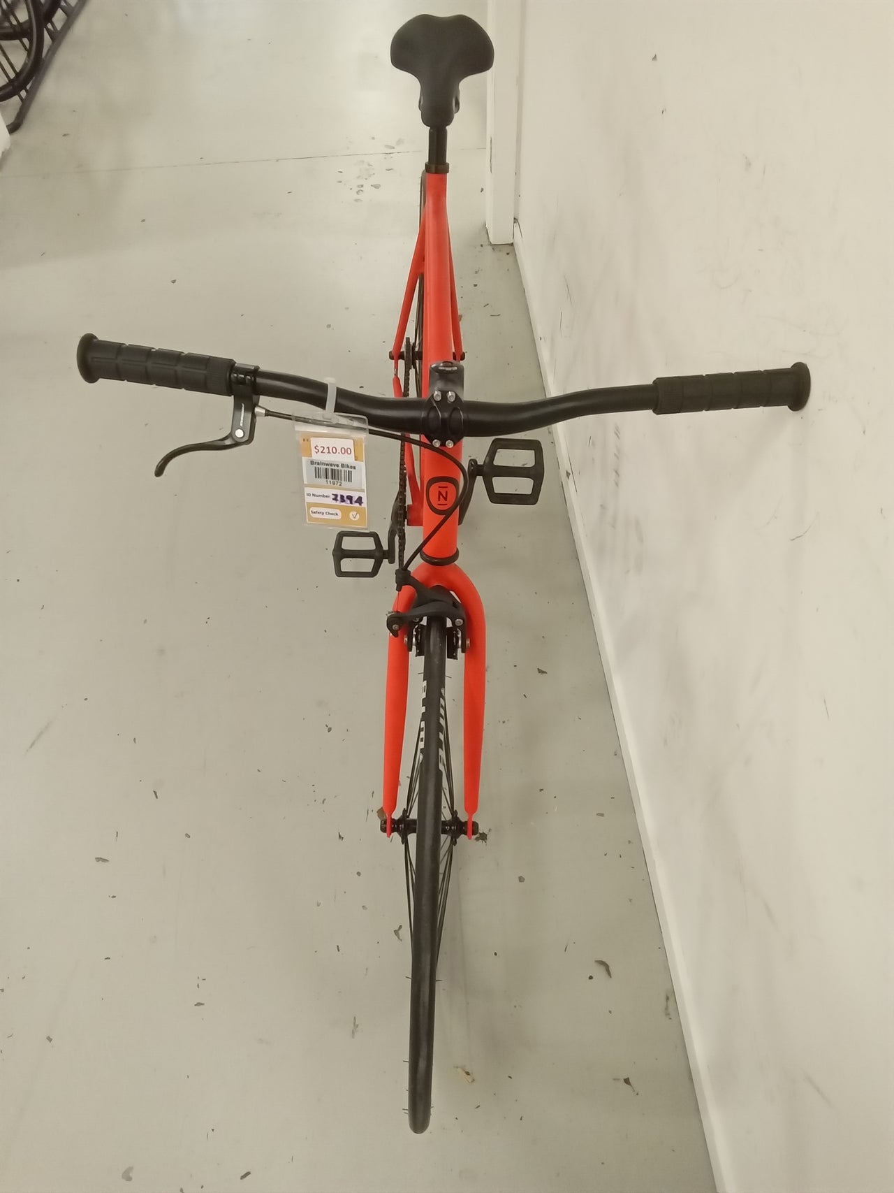 2394 - 56cm Orange, Fixie Commuter, Bike