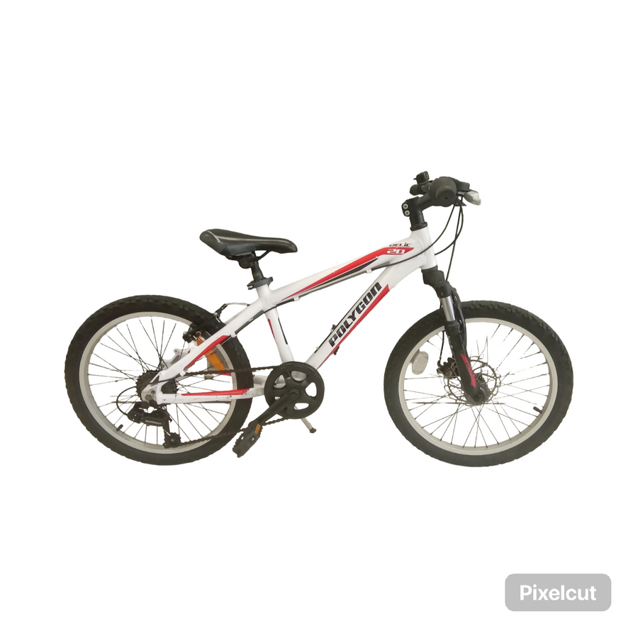 Polygon Relic 20 Bike - 20"  - Kids, Colour: White, Red