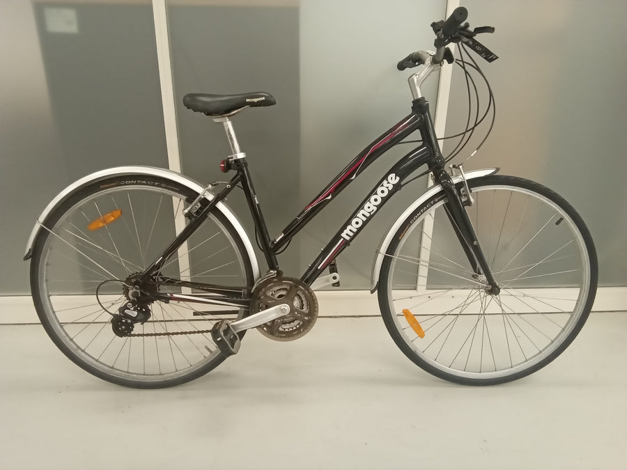 mongoose Crossway 200 Bike -   - Hybrid Commuter, Colour: Black, Purple