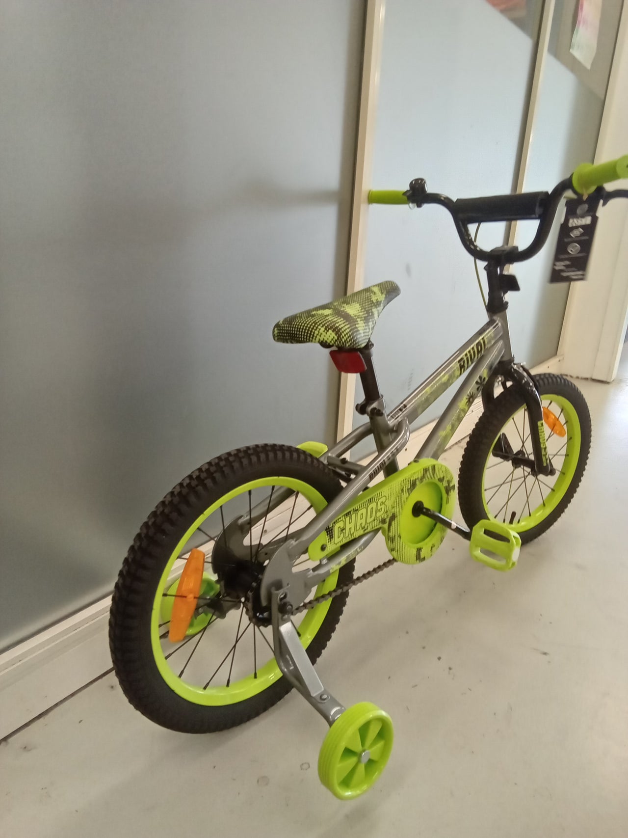 kmart rival Bike - 16"  - Kids, Colour: Green, Grey