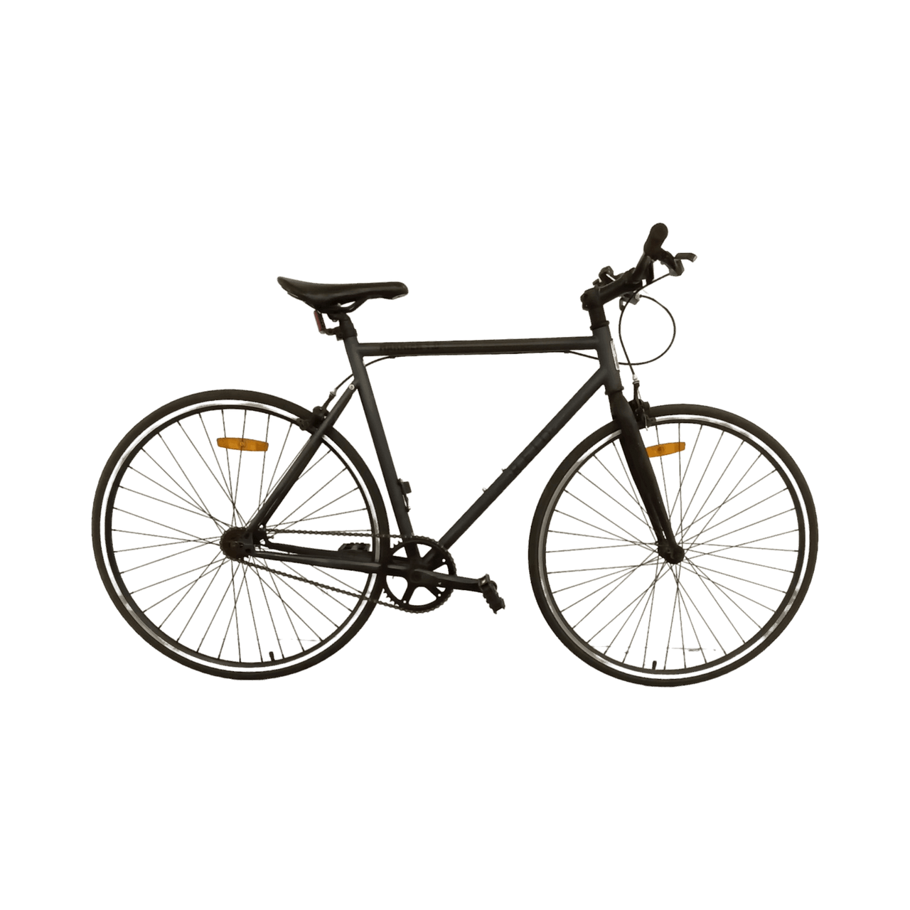 934 - 52cm Black, Flat Bar Commuter, Bike