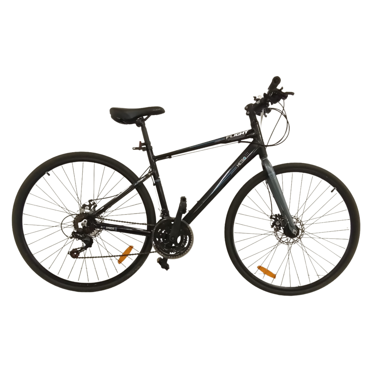 1011 - 46cm Black, Flat Bar Commuter, Bike
