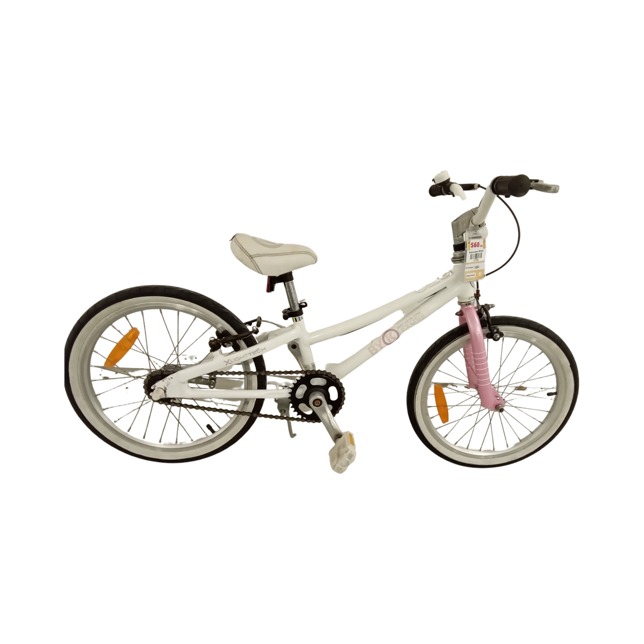 1023 - 18" White,
Pink, Kids, Bike