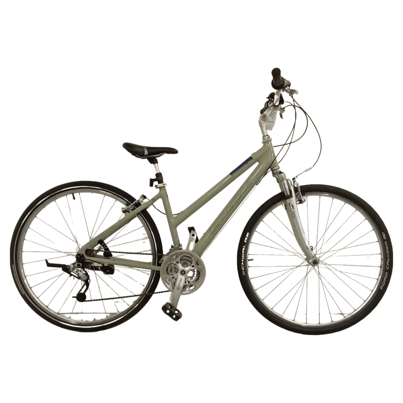1045 -  Grey/green Hybrid Commuter, Bike