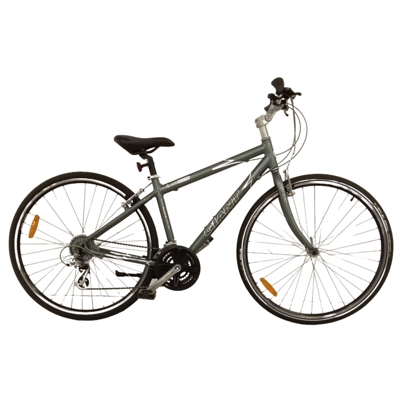 1107 -  Silver, Flat Bar Commuter, Bike