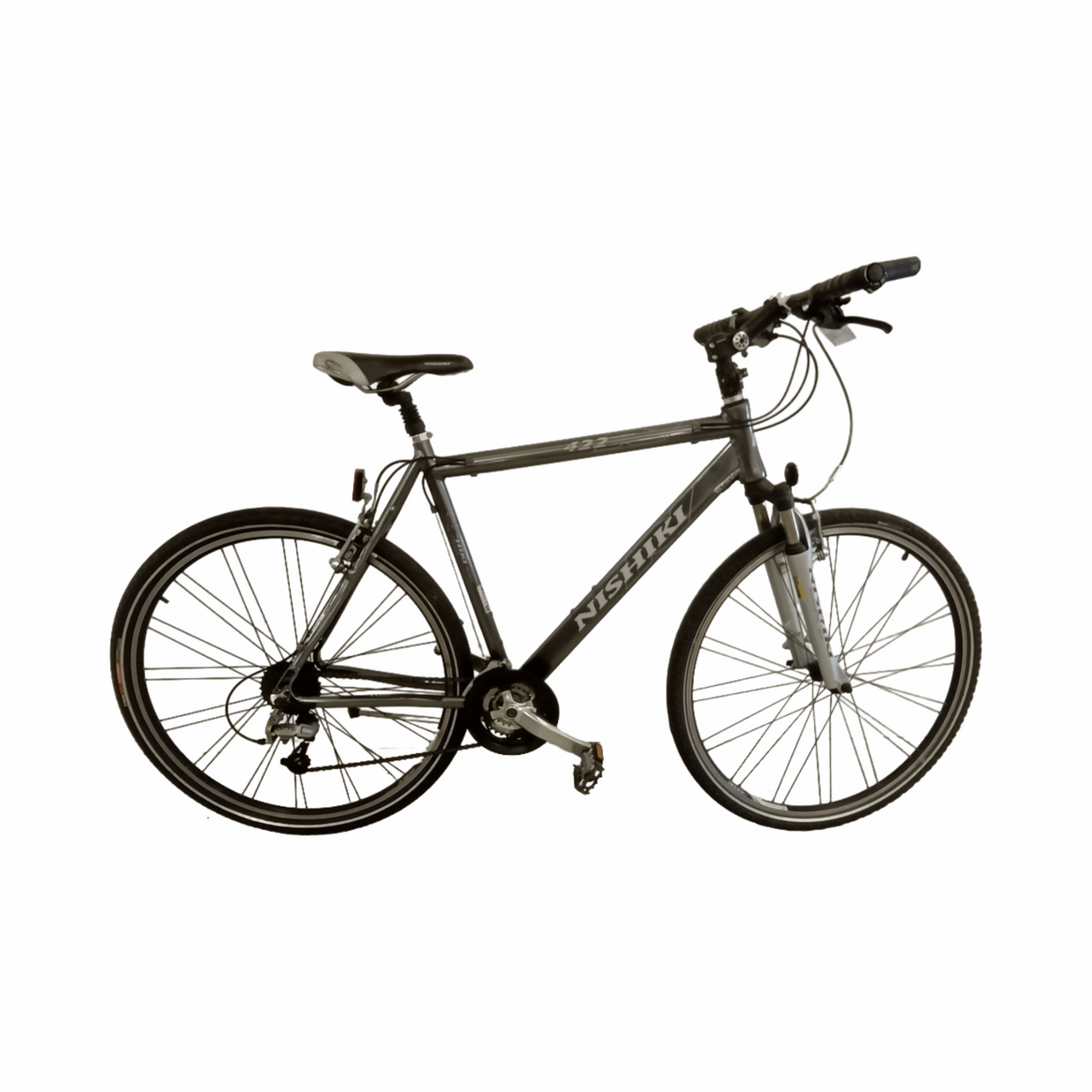 1427 - 56cm Silver, Hybrid Commuter, Bike