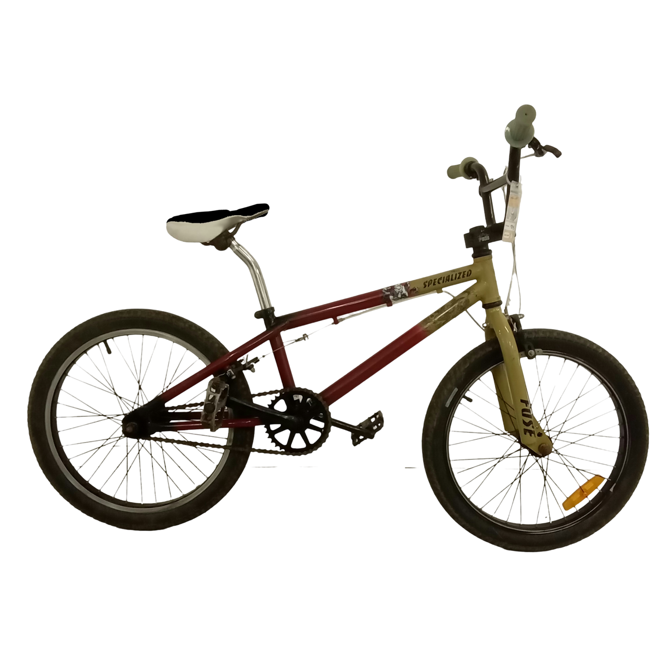 1727 - 20" Red,
Beige BMX, Bike